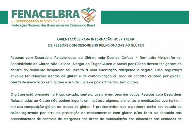 Orientações para internação hospitalar